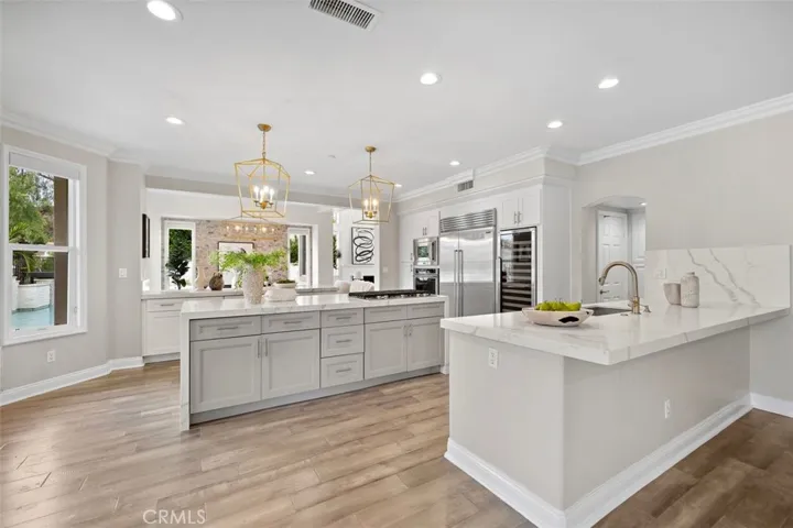 Chef's kitchen with Professional appliances.