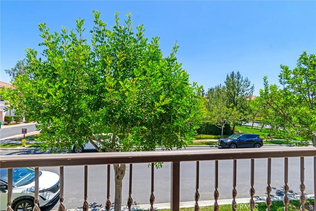 view from primary bedroom balcony