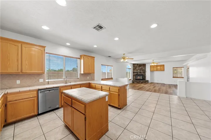 Kitchen looking family room