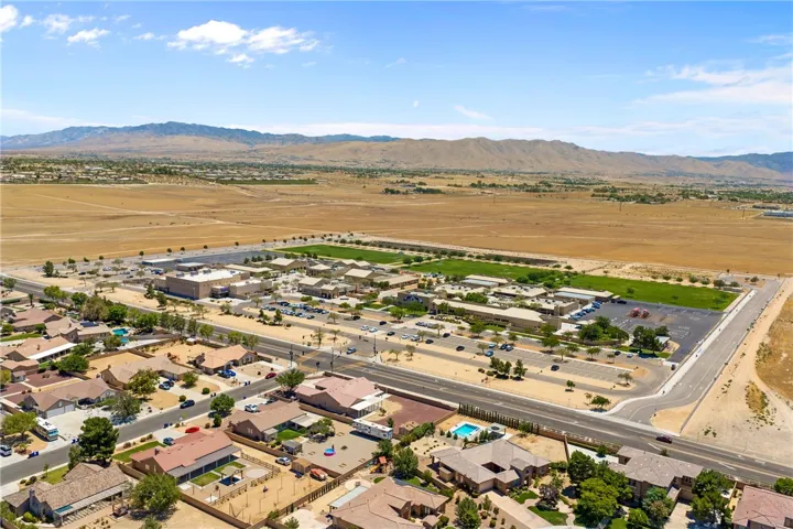 ariel view of neighborhood and sitting bull academy