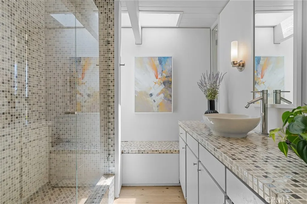 upstairs bathroom with a shower
