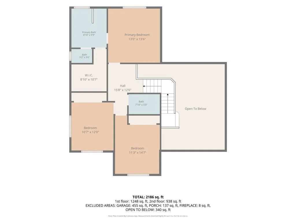 Second level floor plan