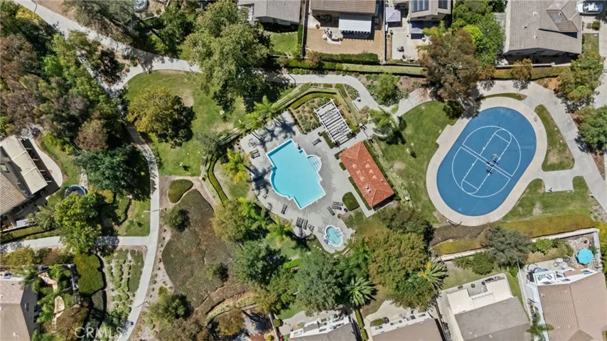 Aerial of community pool