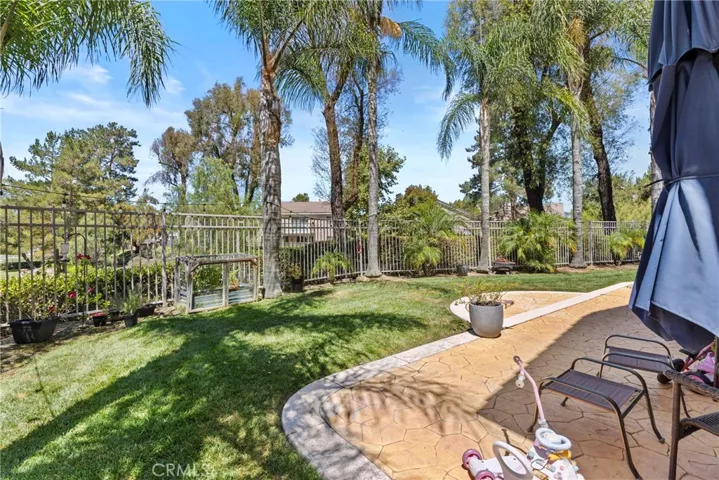 Backyard patio area