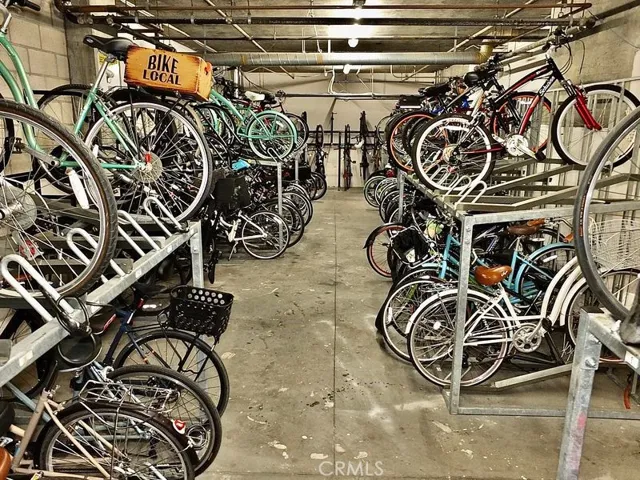 bike locker available for a fee