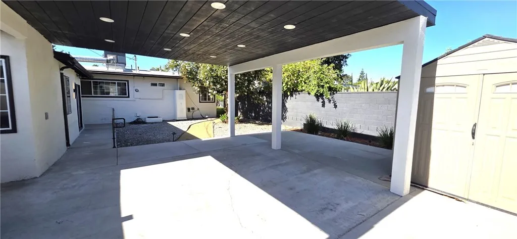 Backyard seating area