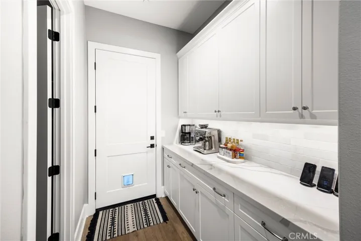 butler's pantry and walk-in pantry area