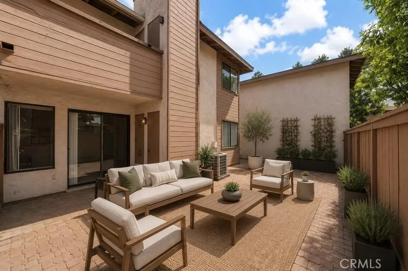 Paved yard - virtually staged