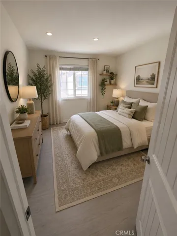 Digitally enhanced primary bedroom