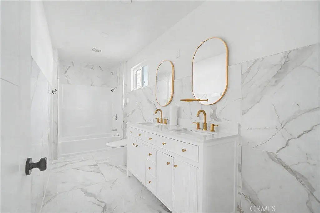 Master Bathroom with double sinks