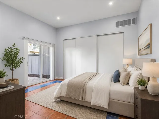 Virtually staged -Bedroom #4  originally fam room