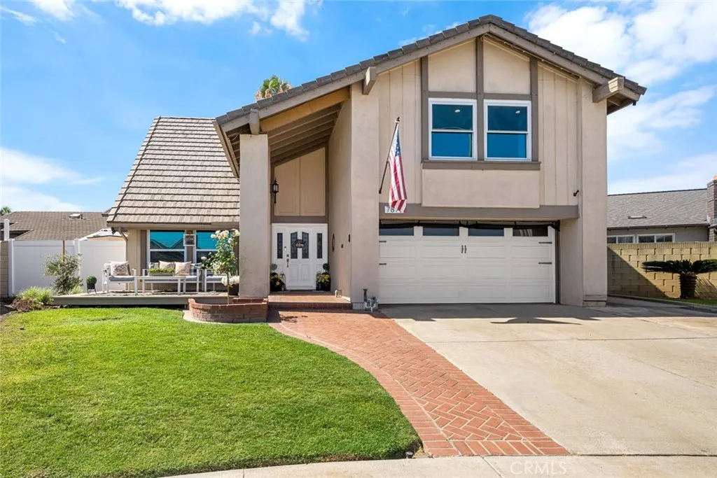 This wide extended lot of 8200 sqft., sets in a quiet cul-de-sac location.