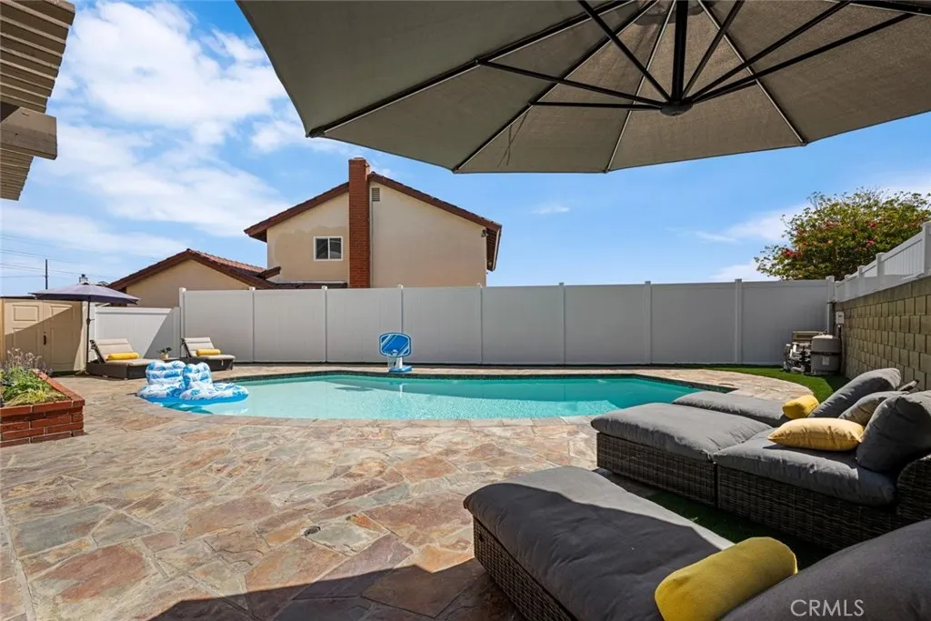 Inviting pool yard to relax and entertain.