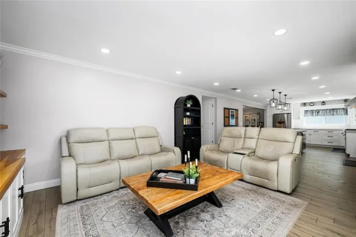 Open floor plan from living room, dining room, and kitchen.