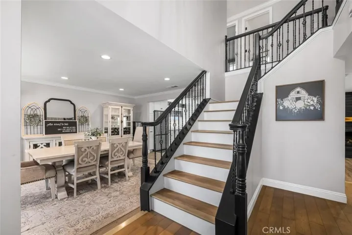 Upgraded balusters and banister.