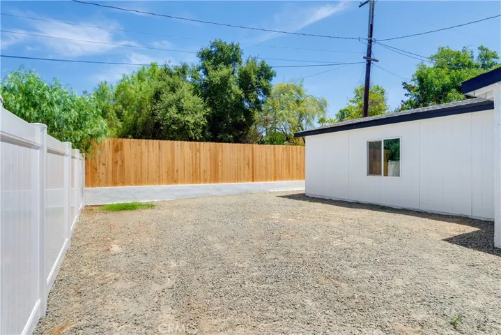 Side yard of residence