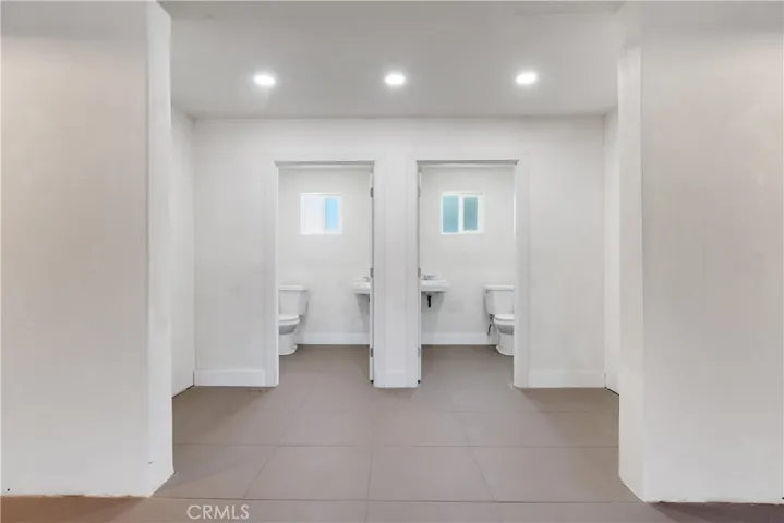 Entrance to bathrooms