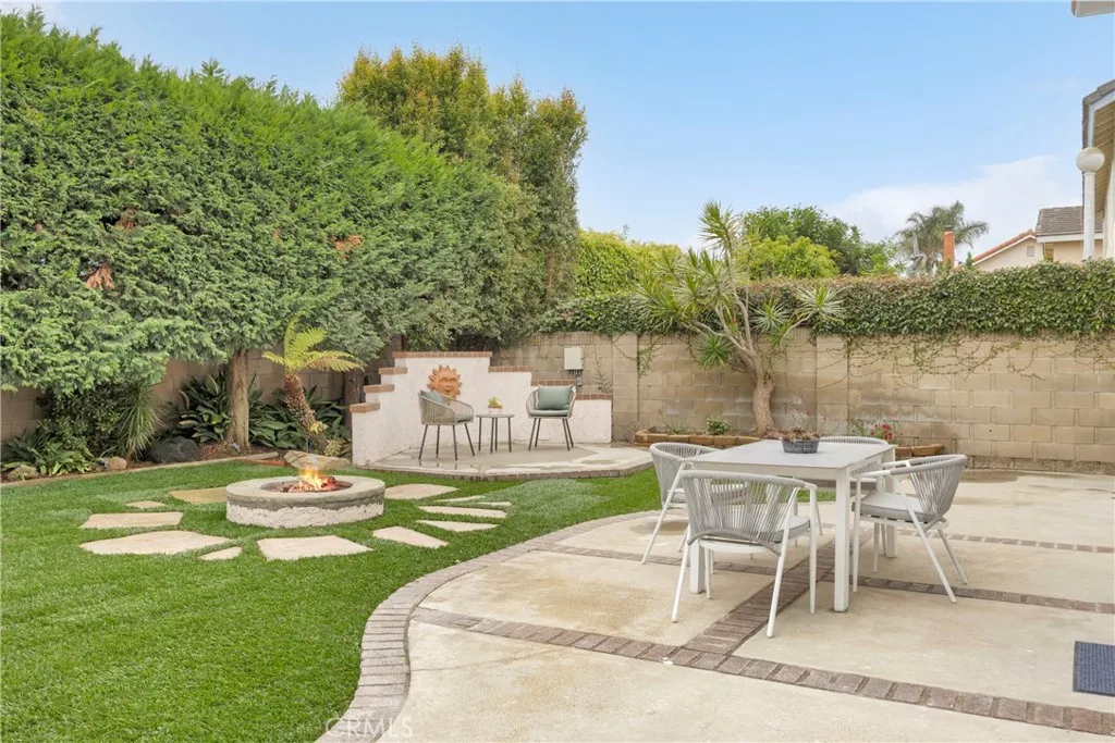 Fire pit and seating area