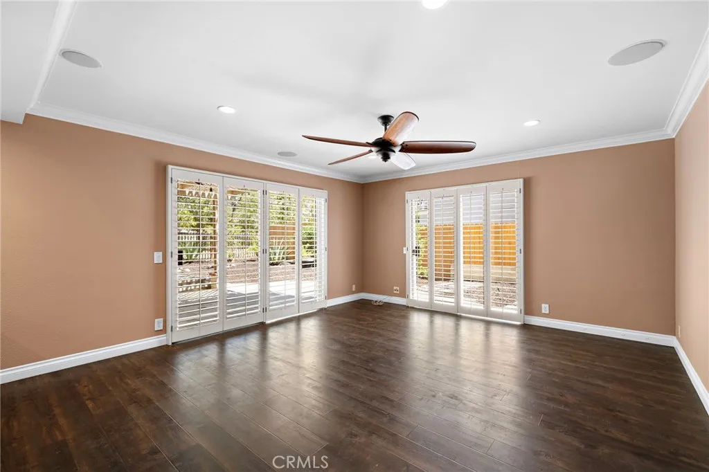 Family Room opens to the kitchen and backyard.