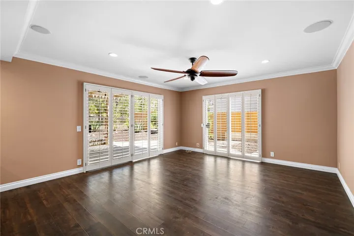 Family Room opens to the kitchen and backyard.
