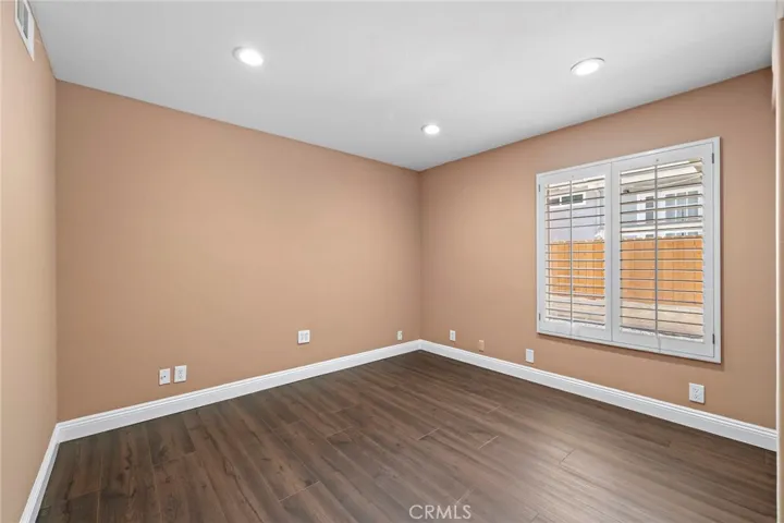 The first-floor bedroom is ideal for a guest room or home office.