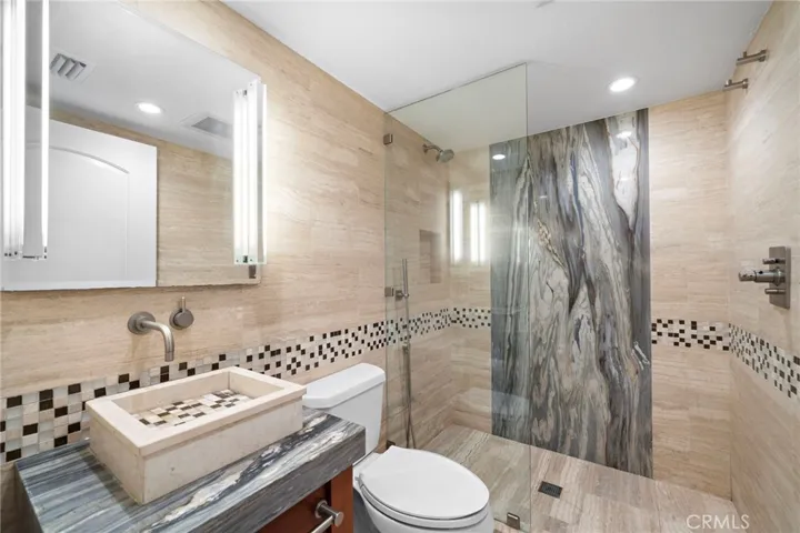 Remodeled first floor bathroom.