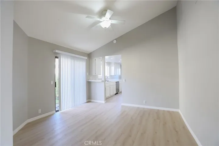 Dining Room with Ceiling Fan off Kitchen