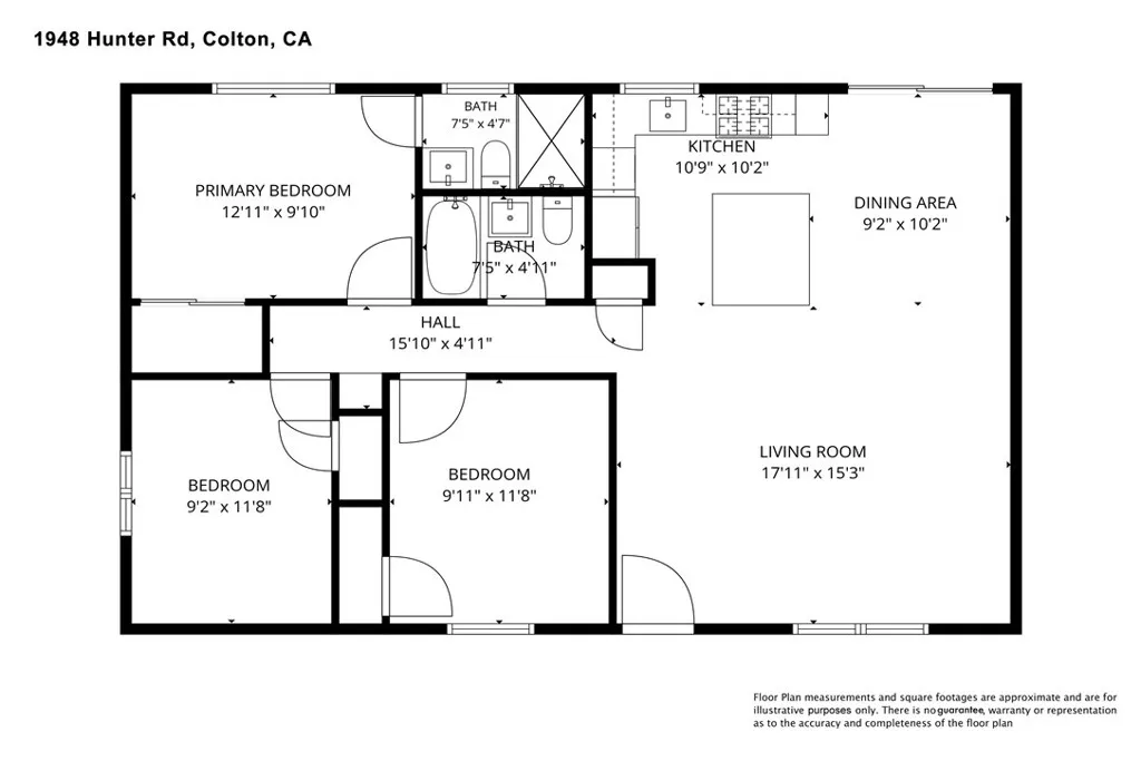 Measurements not exact. Buyer and Buyer's Agent to verify.