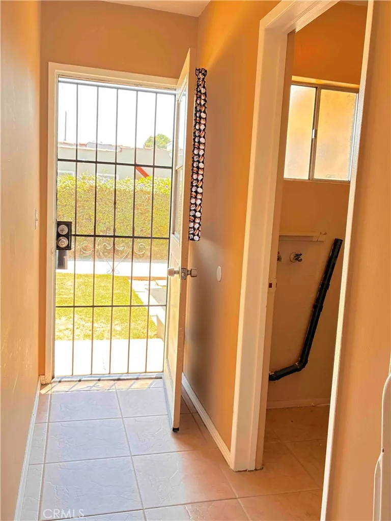 Exit to back area of unit.