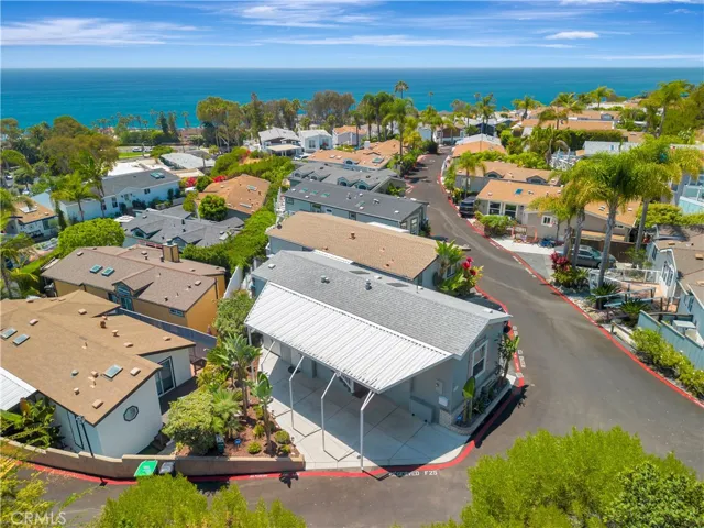 Aerial view of the neighborhood and ocean view