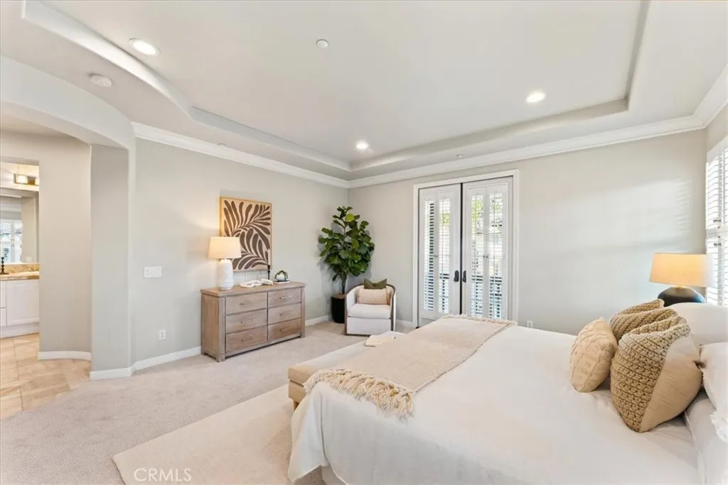 Large Primary Suite with walk in closet, large bathroom, soaking tub and separate shower