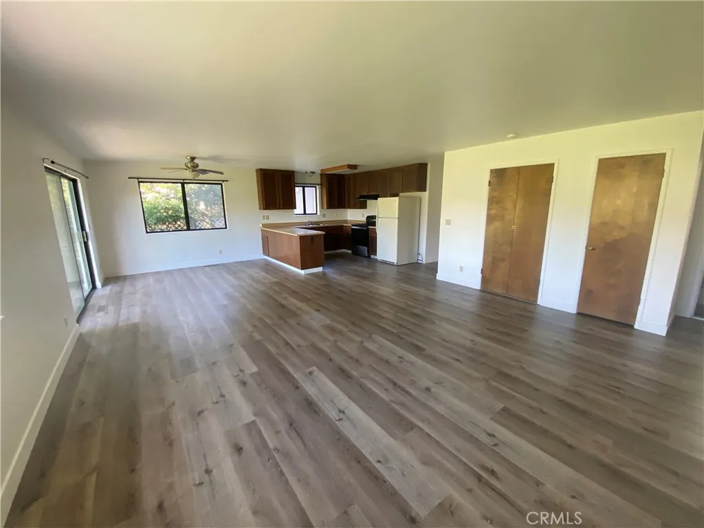 Open great room overlooks Hidden Valley Lake golf course.