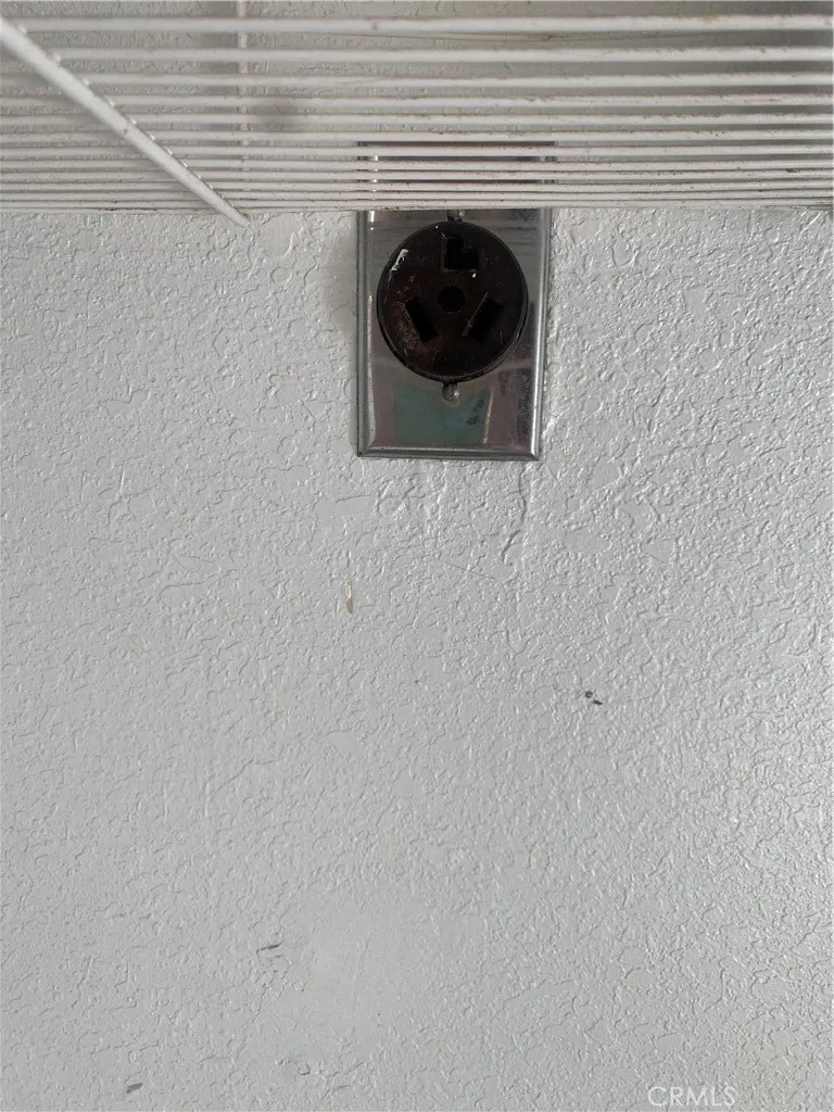 Laundry hook up in garage.