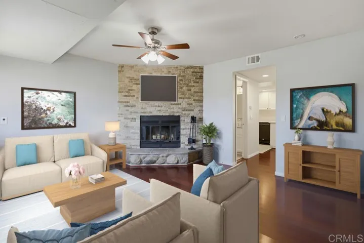Virtually Staged living room