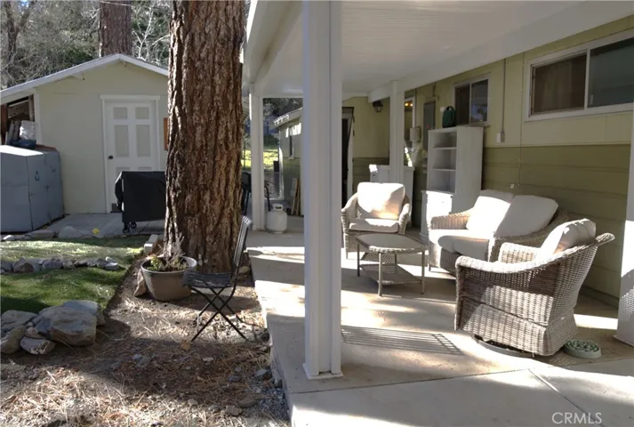 covered patio in backyard