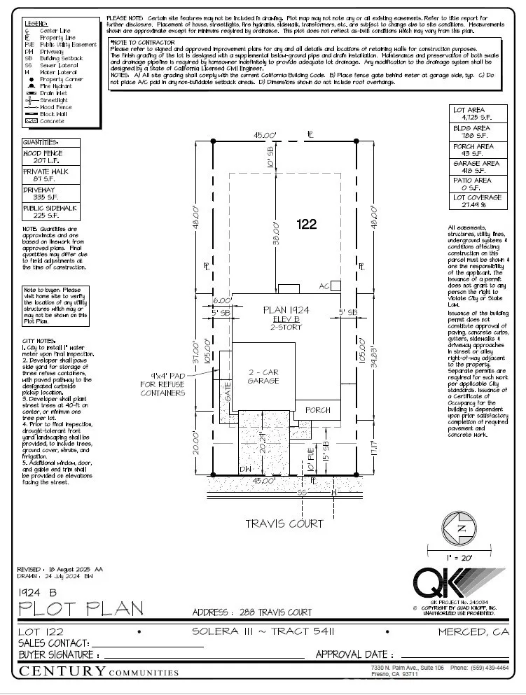 plot plan showing large lot