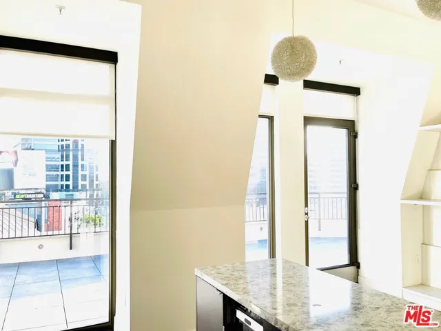 Living room with open kitchen
