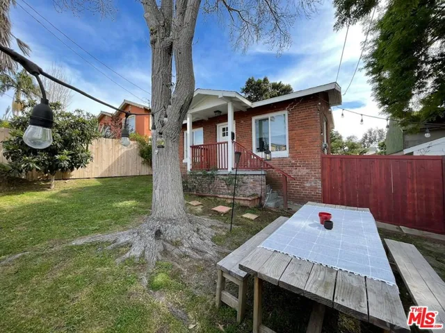 fenced in front yard