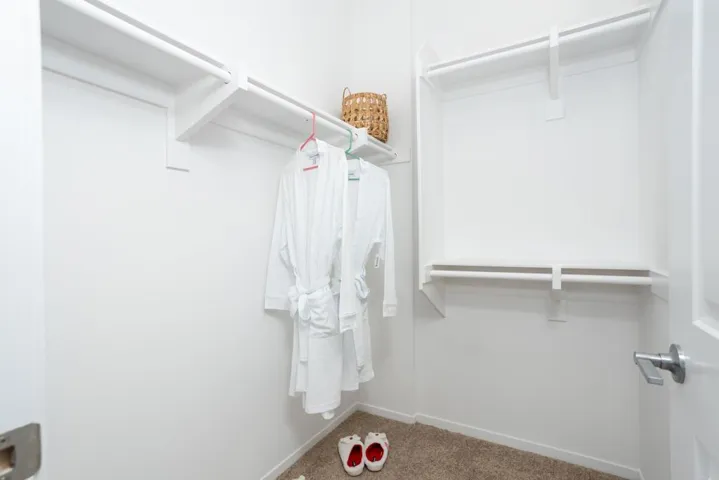 Generously sized walk-in closet offering ample storage space.
