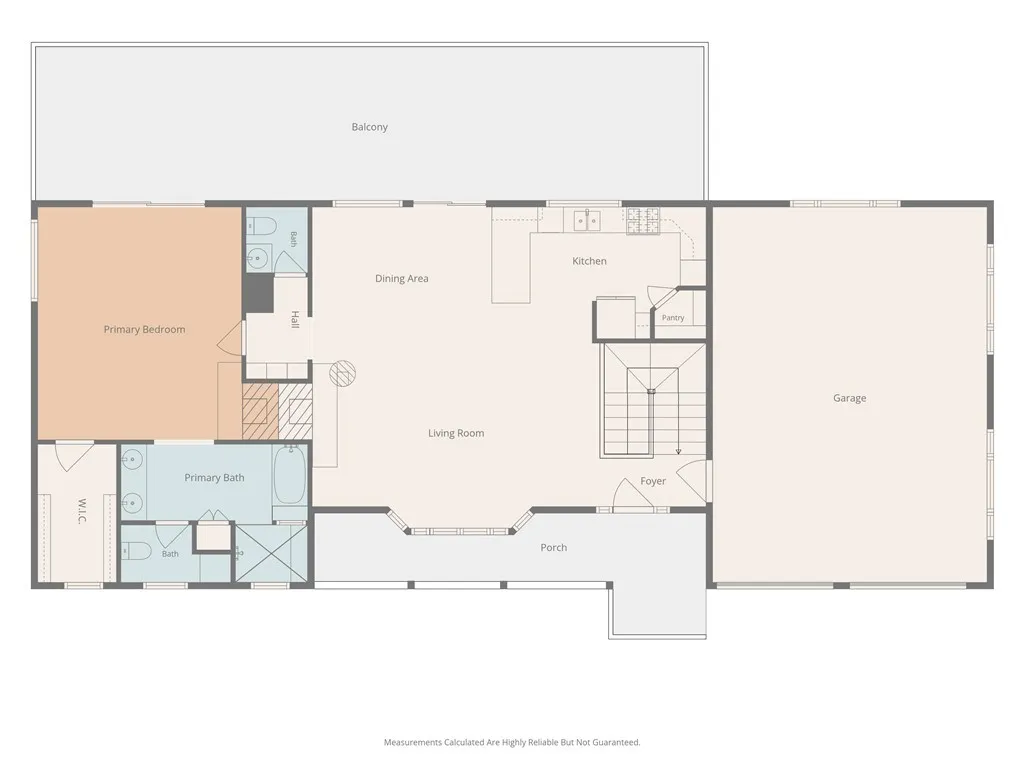 Layout of main floor.