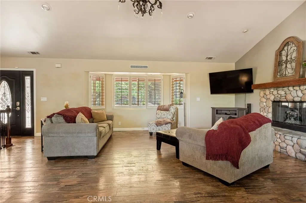 Plantation shutters in the main living area.