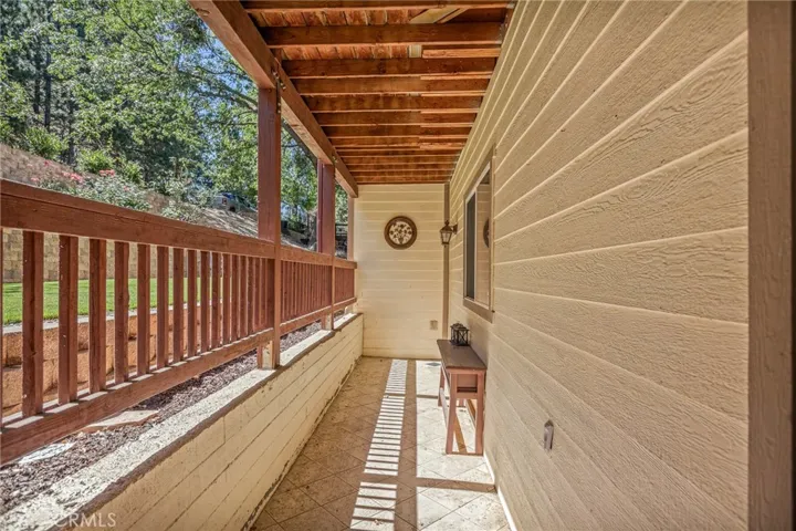 Bottom floor covered patio area.