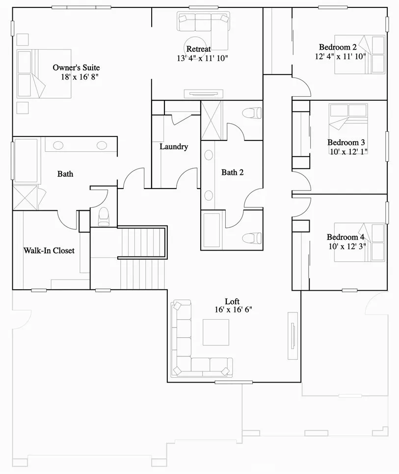 Residence 5 -level 2 floorplan