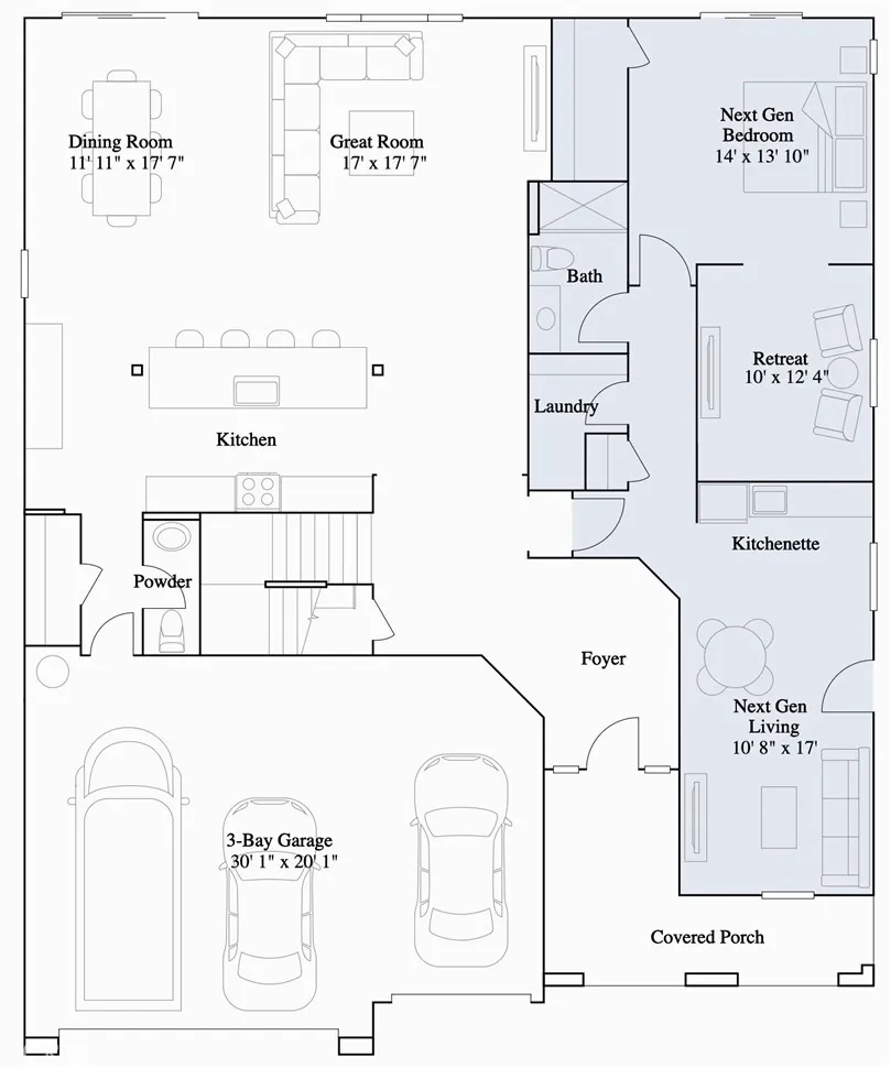 Residence 5 -level 1 floorplan