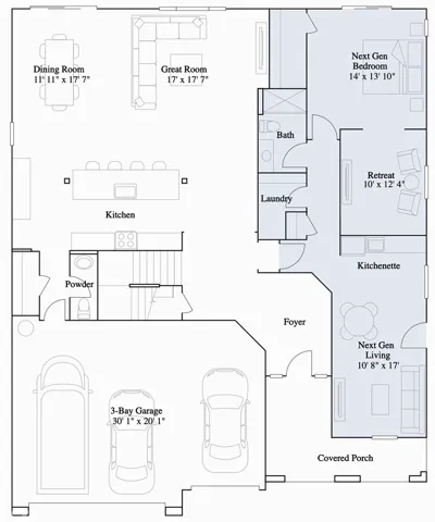 Residence 5 -level 1 floorplan
