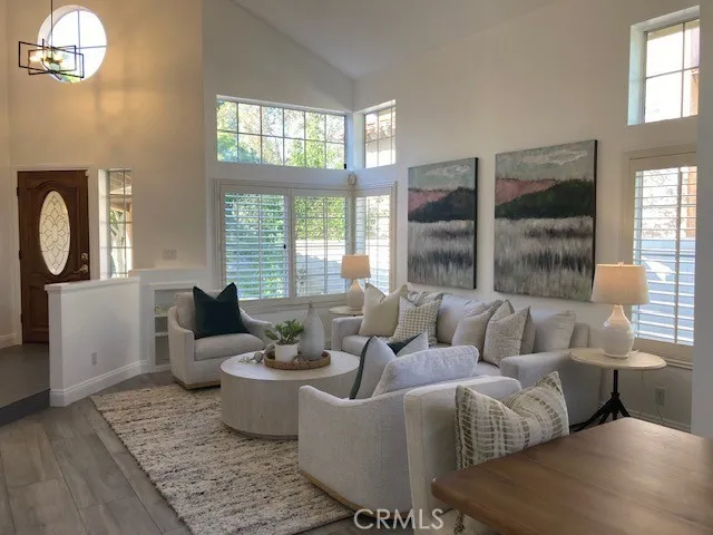 Living Room with Tile Flooring