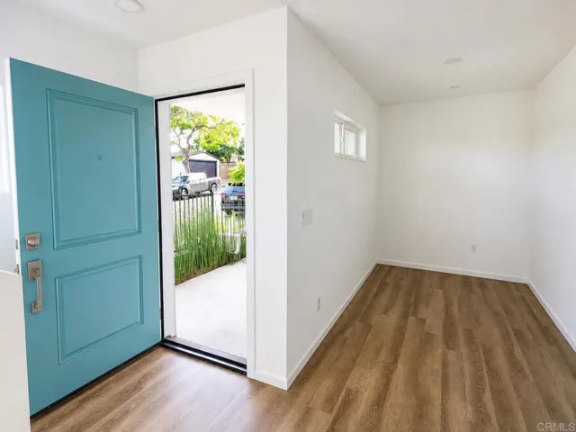 Wide staircase leading to the spacious main living area.