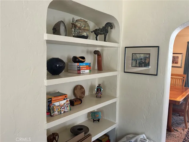 Built-in bookshelves
