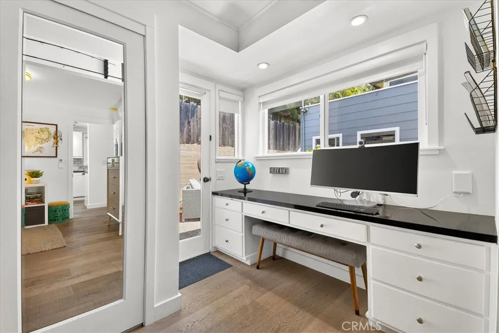 Office nook in bedroom