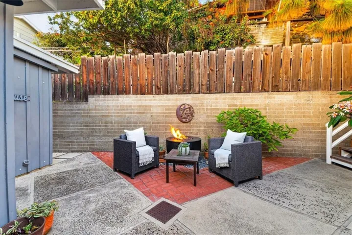 Back courtyard with firepit